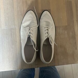 Men's White Leather Shoes